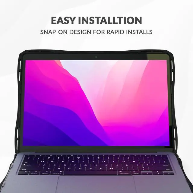 Alt view image 5 of 5 - Air Hard Shell Case for MacBook Air 13 Inch M4, M3, M2, Student-Proof K-12 Clear Hard Case (1-Pack)