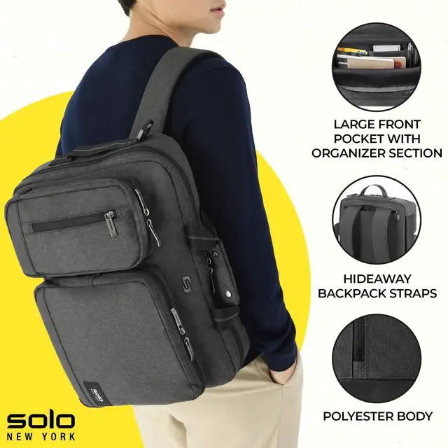Alt view image 2 of 5 - Solo New York Urban Carrying Case (Briefcase) for 15.6" Notebook - Gray, Black, 12.5" x 17" x 5" (UBN310-10)