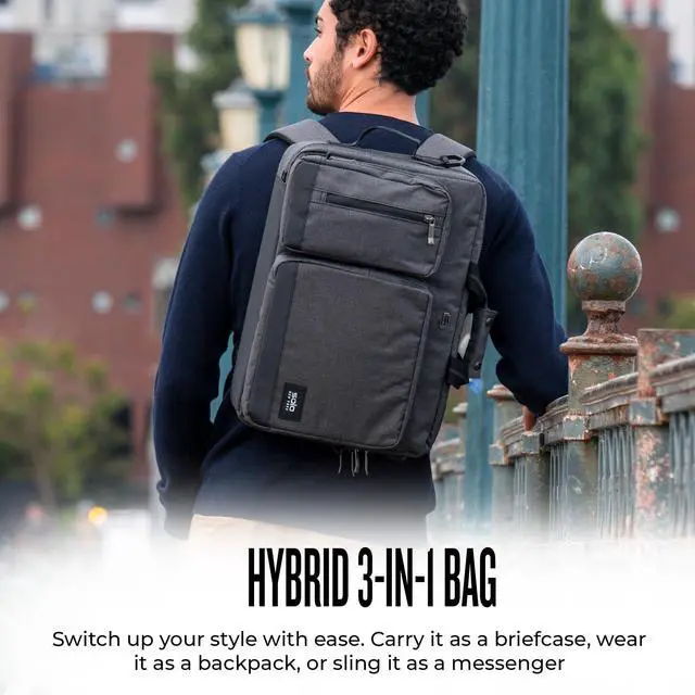 Alt view image 5 of 5 - Solo New York Urban Carrying Case (Briefcase) for 15.6" Notebook - Gray, Black, 12.5" x 17" x 5" (UBN310-10)