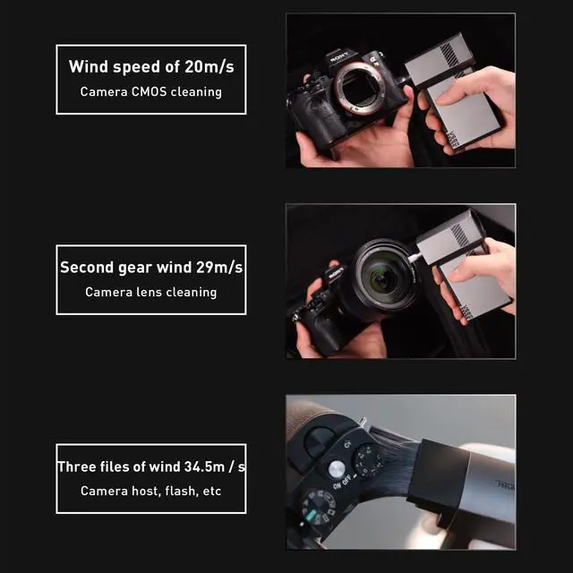 Alt view image 5 of 5 - Compressed Air Duster & Vacuum Cleaner All-in-One 100000 RPM, Electric Air Duster - 3 Gear Adjustable,Cordless air Blower Cleaner for Camera,Computer,Car,Drone,precise instrument,outdoor travel