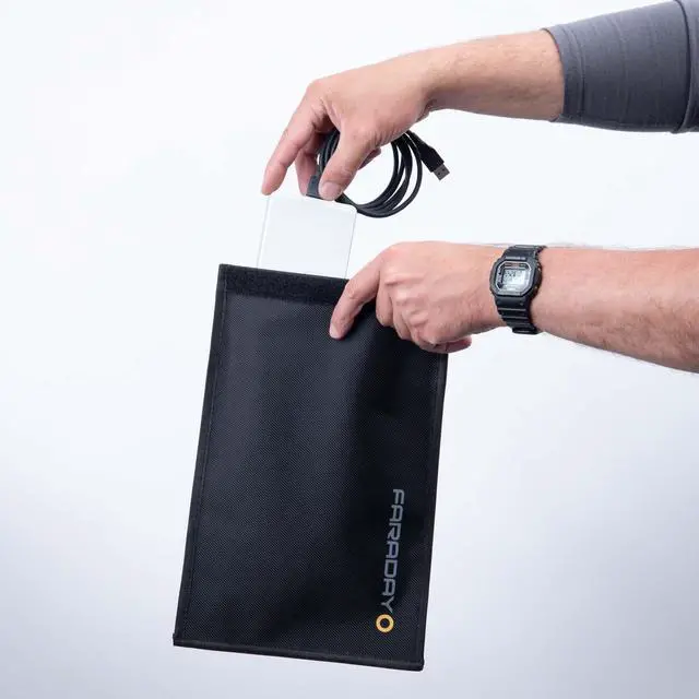 Alt view image 2 of 5 - Faraday Defense Non-Window Faraday Bag Jacket for Tablets | Fast, Easy Access for Device Shielding - Law Enforcement & Military, Travel & Data Security, Executive Privacy, Anti-Tracking Anti-Hacking