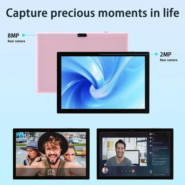 Alt view image 5 of 5 - IWEGGO Android 14 Tablet, 10 Inch Tablet 8GB RAM 64GB ROM Storage 1TB Expand, Quad-core 1.8Ghz Processor Tablet, 8MP Camera, 6000mAh Battery, 1280 * 800 IPS HD Touch Screen, 5G Wifi6 BT 5.0 Tablet