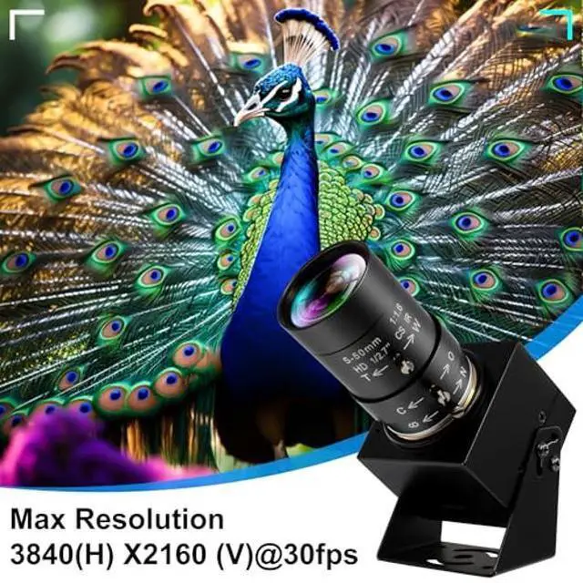 Alt view image 3 of 5 - IFWAETR 4K USB Camera 5-50mm 10X Optical Manual Lens 2160P Close up Zoom in and Out Web Camera Video Conference Live Streaming Lightburn PC Computer Plug and Play for Linux Windows Mac OS