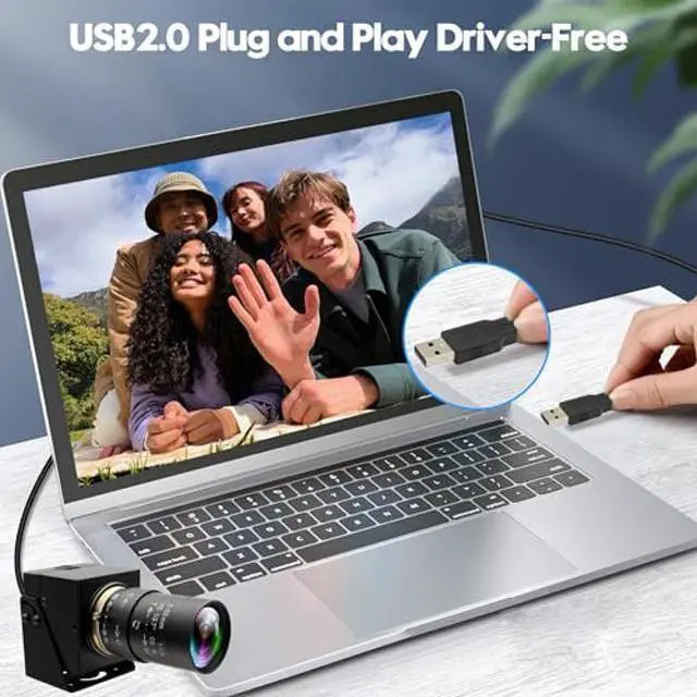 Alt view image 5 of 5 - IFWAETR 4K USB Camera 5-50mm 10X Optical Manual Lens 2160P Close up Zoom in and Out Web Camera Video Conference Live Streaming Lightburn PC Computer Plug and Play for Linux Windows Mac OS