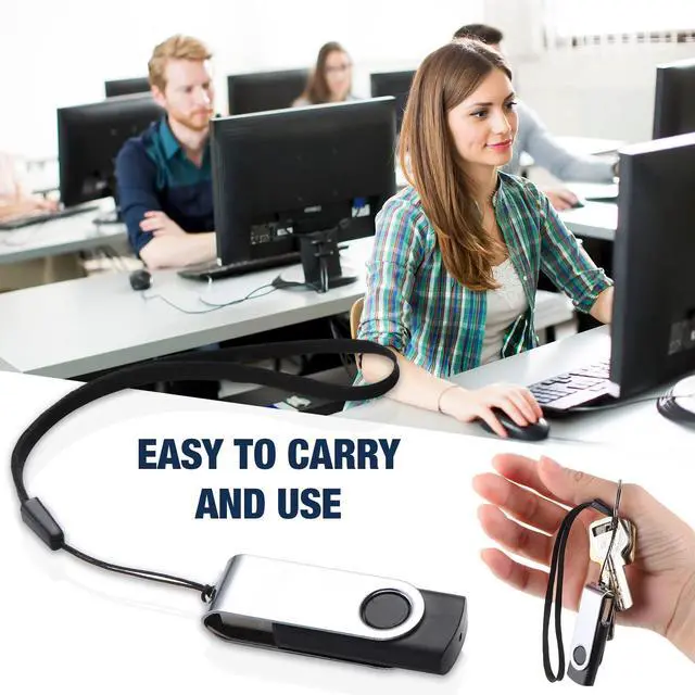 Alt view image 5 of 5 - Aoriher 50 Pack USB 2.0 Flash Drives Bulk, Portable USB Thumb Drives with Lanyards, Swivel Flash Drives Thumb Drives for Office School Data Storage (4GB)