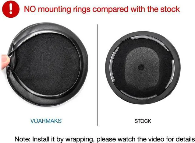 Alt view image 2 of 5 - Voarmaks Maxwell Ear Pads - Extra Large Thick Lambskin Earpads Compatible with Audeze Maxwell Headphones Thick Filling Memory Foam Replacement Cushion Plus 2 Mic Covers