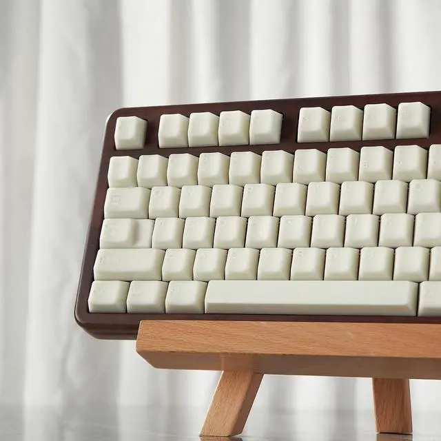 Main image of PBT White Jade Keycaps, 154 Keys Cherry Profile Double Shot Keycap, Translucent Keycap Set for Mechanical Keyboard 61/64/84/87/104/108 Layout