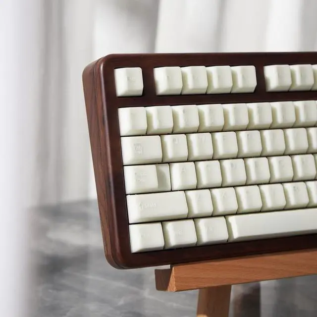 Alt view image 5 of 5 - PBT White Jade Keycaps, 154 Keys Cherry Profile Double Shot Keycap, Translucent Keycap Set for Mechanical Keyboard 61/64/84/87/104/108 Layout