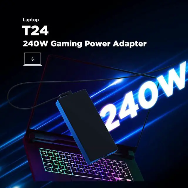 Alt view image 2 of 5 - Innergie T24 240W 230W Universal Gaming Laptop Charger Power Adapter for Acer ASUS ROG Dell Alienware HP Lenovo MSI 100-240V AC Input 20V 12A DC Output Power Supply Made by Delta Electronics