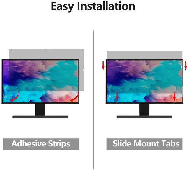 Alt view image 5 of 5 - Computer Privacy Screen Protector 23.8 Inch with Hp Dell Acer Asus LG and More, Removable Security Shield Filter for 16:9 Aspect Ratio Monitor Like ViewSonic Sceptre(23.8" Diagonal 16:9 1 Pack)