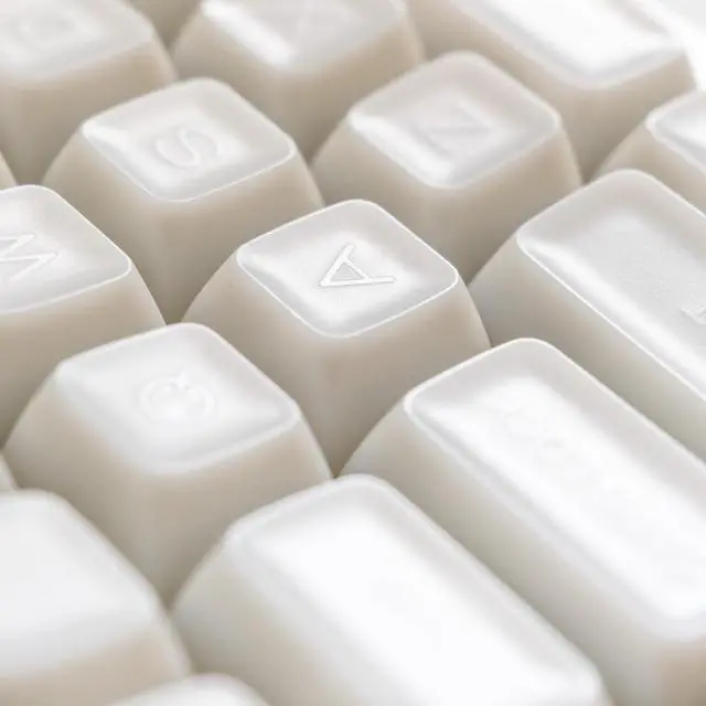 Alt view image 4 of 5 - ULTRAEQUIP White Jade Keycaps, 160 Keys Double Shot PBT Keycaps RSA Profile, Translucent Shine Through, Custom Set with Split 7U Spacebar for Alice ISO ANSI 60, 75, 80, 95, 100% Mechanical Keyboard
