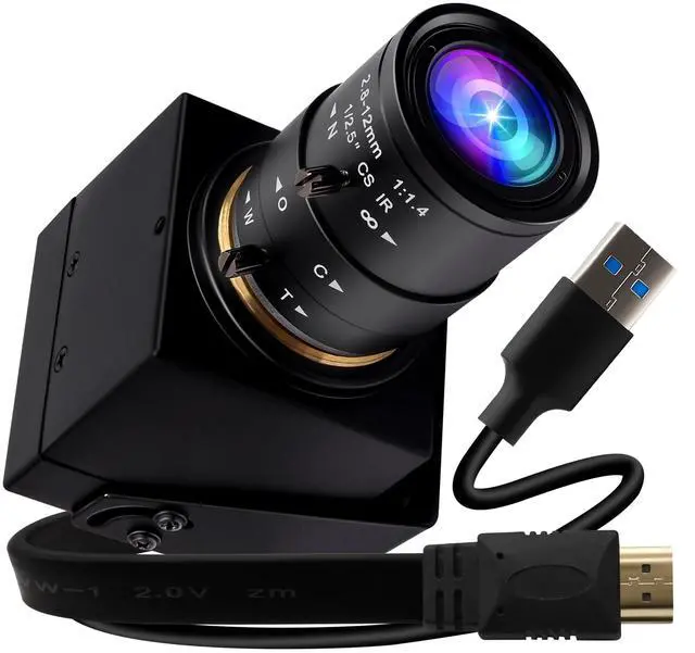 Main image of IEights 4K USB3.0 HDMI Camera 4K 60fps 2.8-12mm Zoom Webcam for Computer Mini Lightburn Camera for Laser Engraver H.264 Telescope USB Security Industrial PC Webcamera for Raspberry Pi Jetson Nano