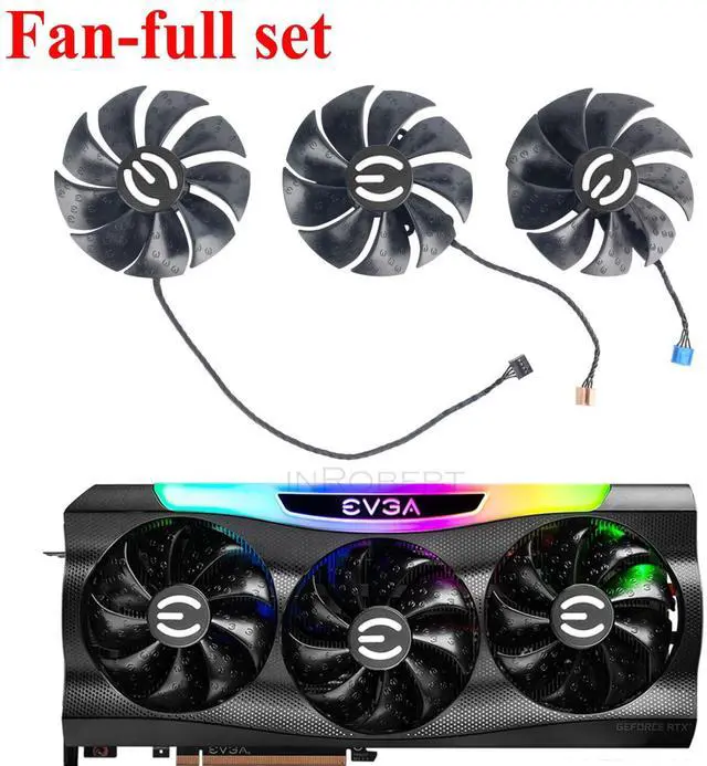 Alt view image 5 of 5 - inRobert PLD09220S12H Graphics Card Fan Replacement for EVGA RTX 3070 3080 TI 3090 FTW3 Ultra GPU Cooling Fan (Fan-C)