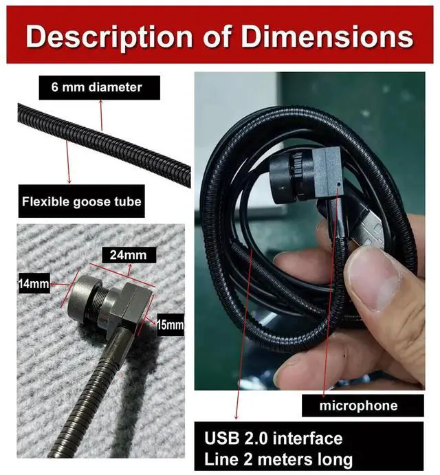 Alt view image 5 of 5 - USB Center Screen Webcam, HD Middle Screen CAM, Eye Contact Camera Eye to Eye cam, Auto Focus 2MP Middle Screen Webcam with Microphone