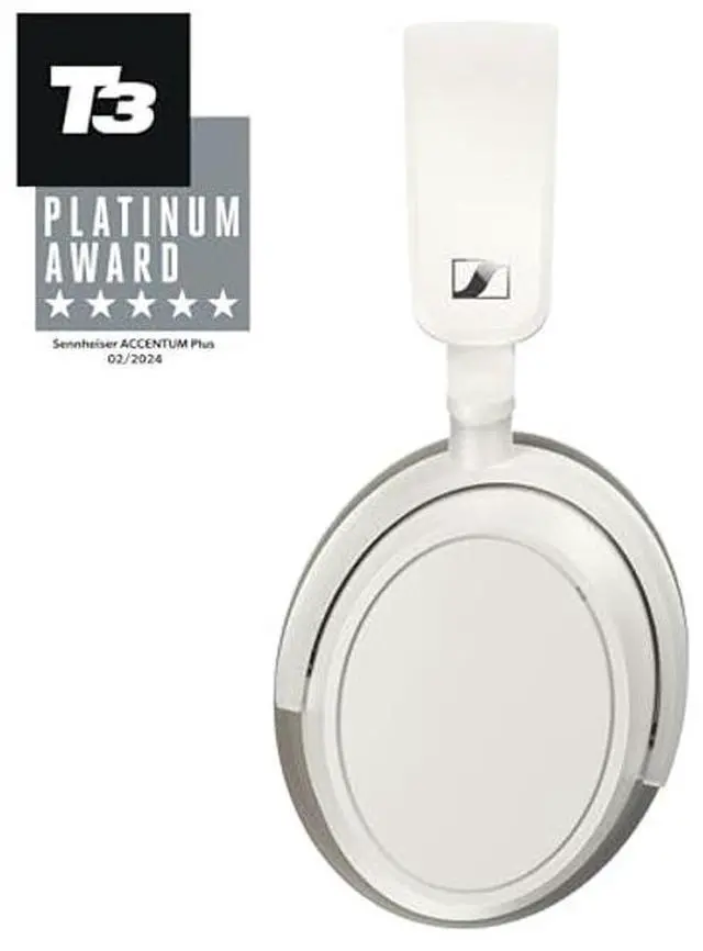 Alt view image 2 of 5 - Sennheiser ACCENTUM Plus Wireless Bluetooth Headphones - Quick-Charge Feature, 50-Hr Battery Playtime, Adaptive Hybrid ANC, Sound Personalization, Touch Controls, White