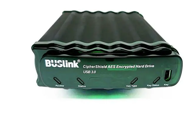 Alt view image 2 of 2 - Buslink CipherShield USB 3.0/eSATA FIPS 140-2 Level 2 HIPAA 256-bit AES Hardware Encrypted Desktop Hard Drive (10TB)
