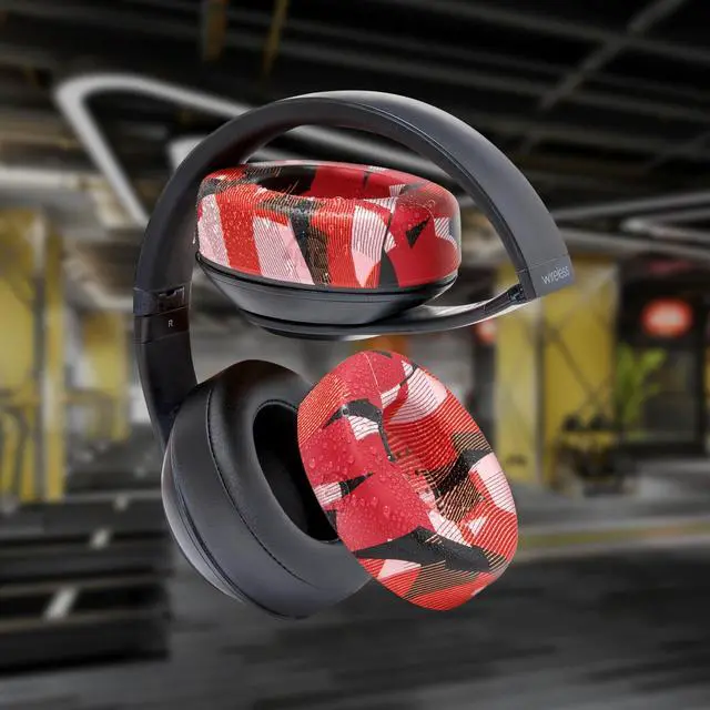 Alt view image 4 of 5 - WC SweatZ Studio - Patented Earpad Covers for Beats Studio 3 (A1914) & Beats Studio 2 (B0500 /B0501), Made by Wicked Cushions | Sweatproof & Easily Washable | Red Prism