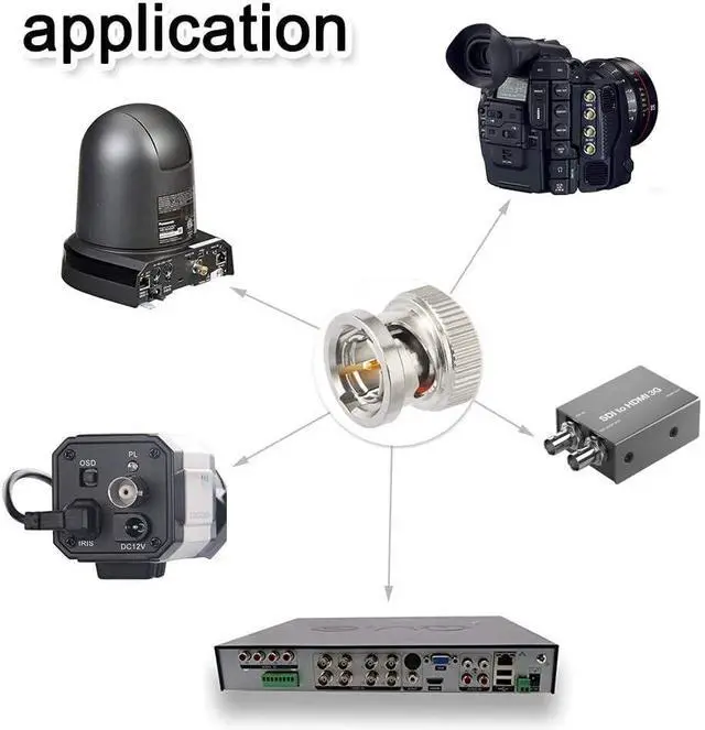 Alt view image 4 of 5 - Superbat 3G 6G SDI Cable 200ft 75ohm BNC SDI Video Cable Belden 1694A Supports 6G-SDI 3G-SDI HD-SDI 4K/8K Video Security Camera Converter