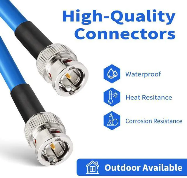Alt view image 2 of 5 - Superbat 3G 6G SDI Cable 200ft 75ohm BNC SDI Video Cable Belden 1694A Supports 6G-SDI 3G-SDI HD-SDI 4K/8K Video Security Camera Converter
