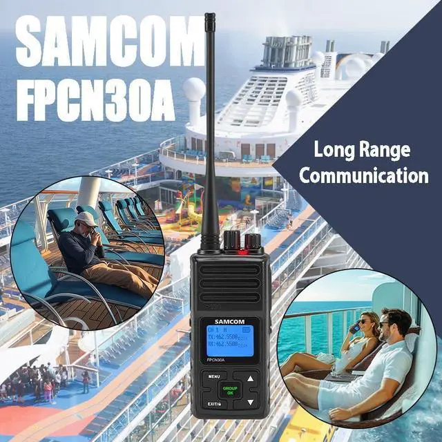 Alt view image 4 of 5 - SAMCOM 5W High Power Two Way Radio,Heavy Duty Walkie Talkies for Adults Long Range with Earpieces,Professional UHF 2-Way Radio Rechargeable with 1500mAh Battery and Charger,9 Packs