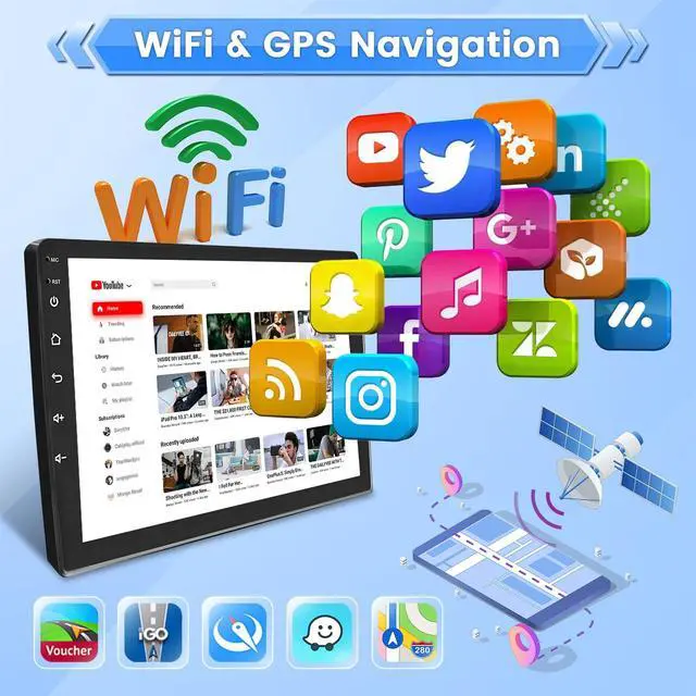 Alt view image 5 of 5 - Roinvou Car Radio Stereo for Ford F-150 F150 2009 2010 2011 2012, 9 Inch Capacitive HD Touch Screen for F150, Support Mirror Link GPS Navigation WiFi Bluetooth USB FM RDS Steering Wheel Controls