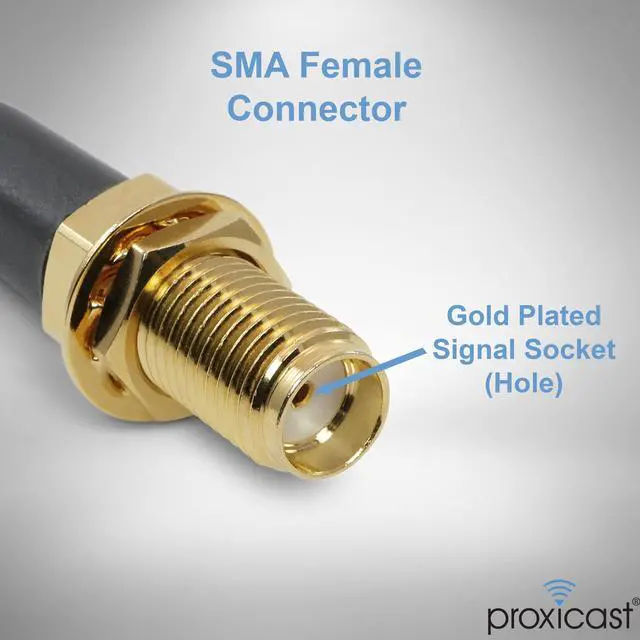 Alt view image 2 of 5 - Proxicast 25 ft SMA Male to SMA Female Premium 240 Series Low-Loss Coax Cable (50 Ohm) - Antenna Lead Extender for 4G LTE, 5G Modems/Routers, Ham, ADS-B, & GPS (Not for TV or WiFi) (ANT-140-001-25)