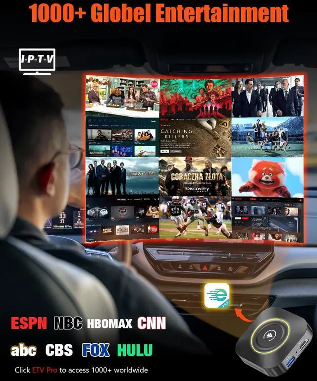 Alt view image 4 of 5 - KAMING Wireless CarPlay Adapter for Apple CarPlay and Android Auto, CarPlay Streaming Supports NetfIix, YouTube, IPTV, Wired CarPlay Cars from 2015 Purple