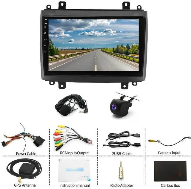 Alt view image 5 of 5 - Hiolpen Double Din Car Stereo for 2003-2007 Cadillac CTS 10 Inch HD Touch Screen Android 13 Car Audio Multimedia Receiver with CarPlay Android Auto GPS Radio Navigation Bluetooth Camera - 2G+32G