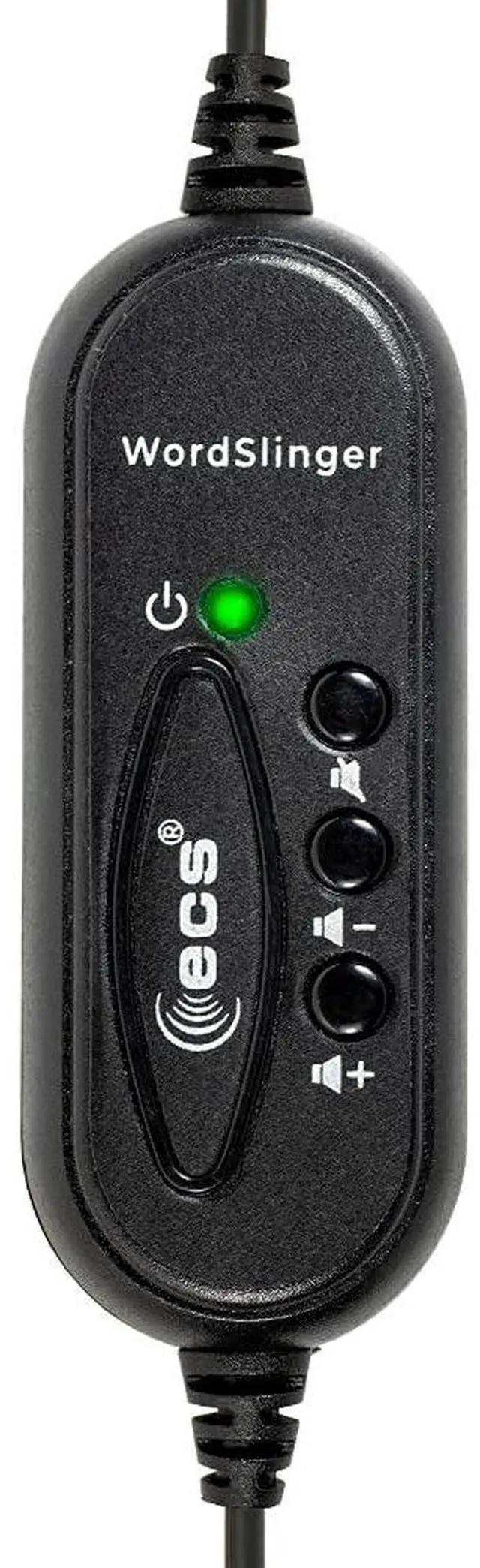 Alt view image 5 of 5 - ECS WordSlinger USB Transcription Headset, 7-Foot Cord, Over-Head Design, Superior Audio Clarity, External Sound Card, Perfect for Medical & Legal Dictation, Comfortable Padded Headband & Ear Cups