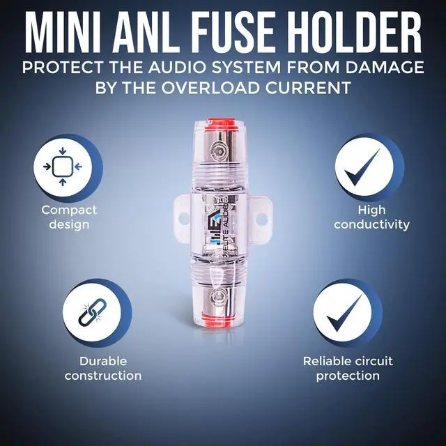 Alt view image 5 of 5 - Elite Audio Entry Series Full Amplifier Install Kit - 2000W Max Power, 4-Gauge Power & Ground, Mini ANL Fuse & Holder, 17ft 2-Ch RCA Cable, 16-Gauge Speaker Wire (Model: EA-OB04G)