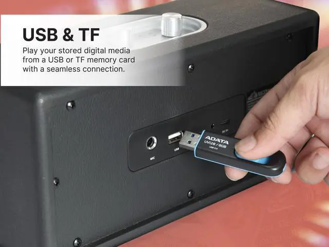 Alt view image 5 of 5 - VICTOR VAS-3003 Portable Bluetooth Speaker with Rechargeable Battery, TWS Pairing, Microphone Input for Karaoke, and Built-in Handle  Perfect for Outdoor Parties, Travel, and Events