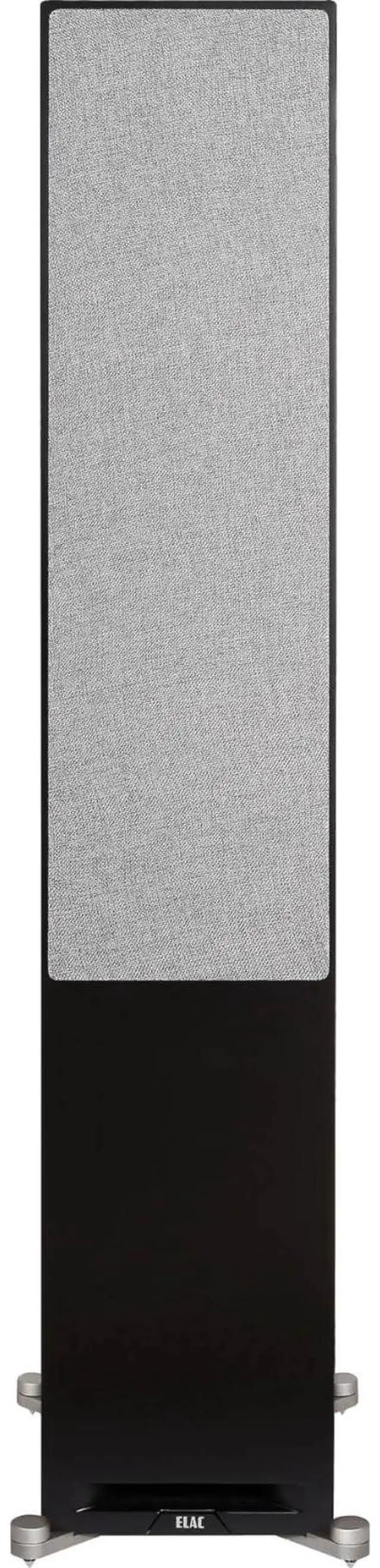 Alt view image 2 of 5 - ELAC Debut Reference Floor Standing Speaker, Walnut or Oak Single Tower Speaker for Home Theater, Black Baffle with Walnut Sides