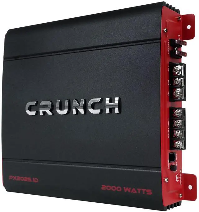 Alt view image 3 of 5 - Crunch PX-2025.1D Power X Series 2,000-Watt-Max Monoblock Class D Amp with Wired Bass Remote