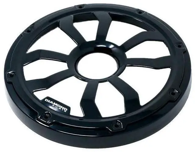 Alt view image 3 of 3 - Diamond Audio HXM8FBB  Motorsport 8 Flush Mount Speaker Grills, Black Pair, Steel with Powder Coating