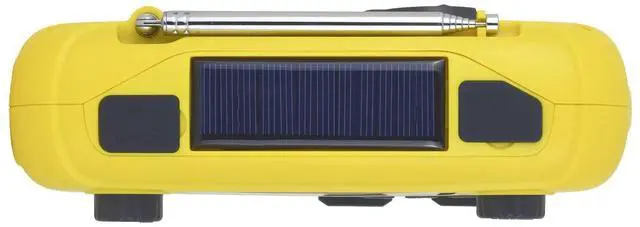 Alt view image 4 of 5 - Kaito Emergency Radio KA580 Digital Solar Dynamo Crank Wind Up AM/FM & NOAA Weather Radio Receiver with Real-time Alert, MP3 Player & Phone Charger (Yellow)