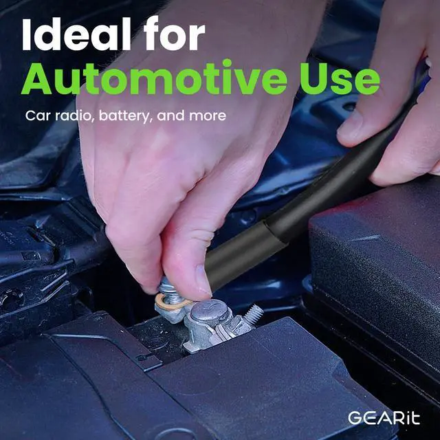 Alt view image 5 of 5 - GEARit 1/0 Gauge Wire (50ft - Black Translucent) Copper Clad Aluminum CCA - Primary Automotive Wire Power/Ground, Battery Cable, Car Audio Speaker, RV Trailer, Amp, Electrical 0ga AWG 50 Feet