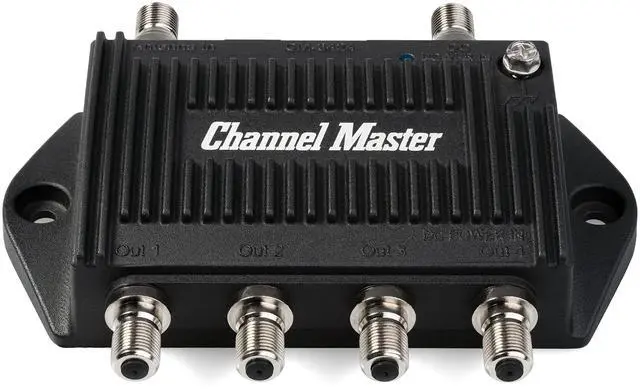 Alt view image 2 of 5 - Channel Master TV Antenna Booster 4-4-Port TV Antenna Distribution Amplifier, Built-in LTE Filter, 7.5dB Gain, Compatible with Non-Amplified TV Antennas, Increases Signal Strength, Indoor/Outdoor