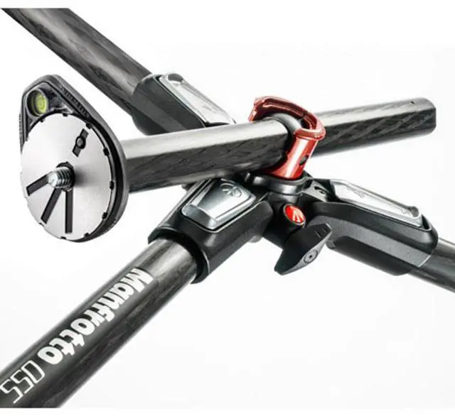 Alt view image 3 of 5 - Manfrotto 055 3-Section Carbon Fiber Tripod with Horizontal Column