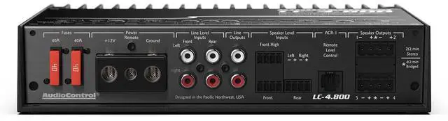 Alt view image 4 of 5 - AudioControl LC-4.800 4/3/2 Multi-Channel 800 Watt RMS High Power Car Audio Amplifier with AccuBass