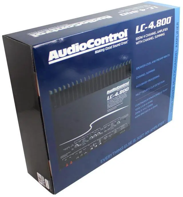 Alt view image 5 of 5 - AudioControl LC-4.800 4/3/2 Multi-Channel 800 Watt RMS High Power Car Audio Amplifier with AccuBass