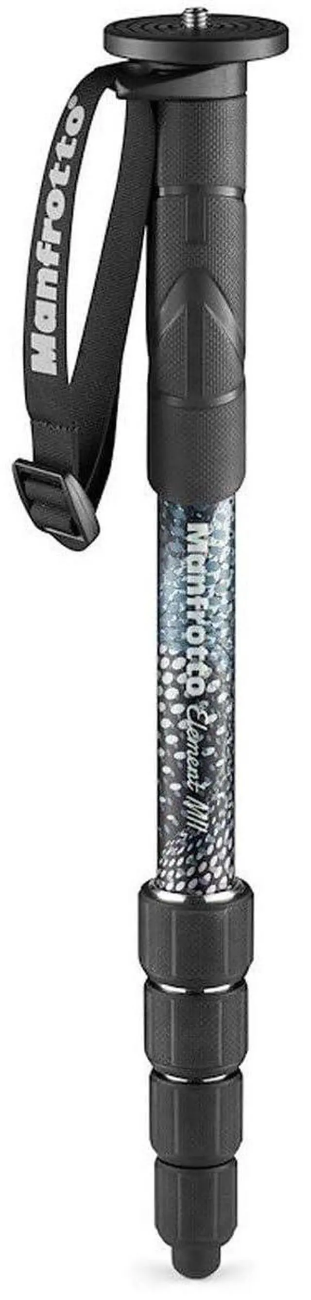 Main image of Manfrotto Element MII 5-Section Aluminum Monopod with Wrist Strap, Black