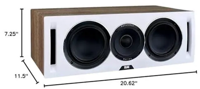Alt view image 5 of 5 - ELAC Uni-Fi Reference 3-Way 5-1/4" Center Speaker, Oak or Walnut Center Speaker for Home Theater, White Baffle with Oak Sides