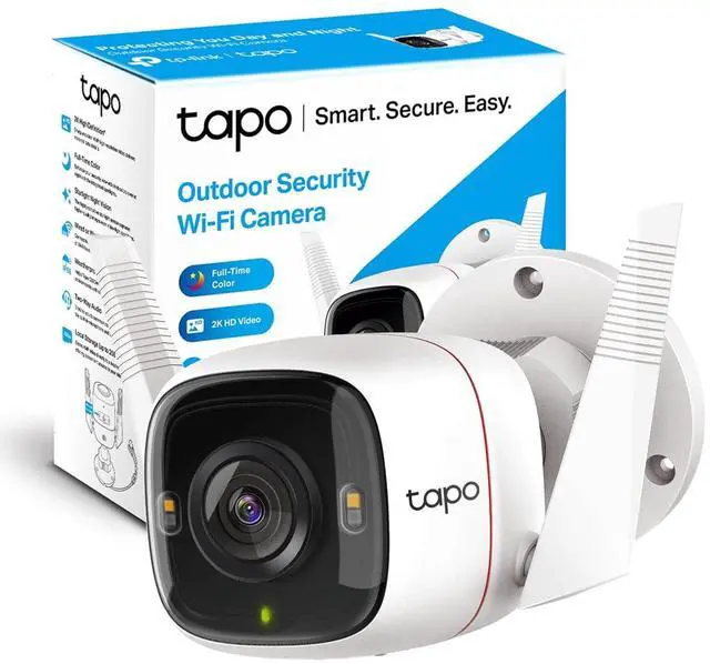 Main image of Tapo TP-Link 2K QHD Security Camera Outdoor Wired, Starlight Sensor for Color Night Vision, Free AI Detection, Built-in Siren, Cloud/SD Card Storage, Works with Alexa & Google Home C320WS