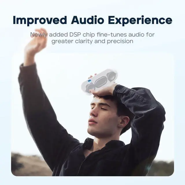 Alt view image 3 of 5 - Tribit XSound Go Bluetooth Speaker with 16W Loud Sound & Rich Bass, 24H Playtime, IPX7 Waterproof, Wireless Stereo Pairing, USB-C, Portable Wireless Speaker for Home, Outdoors, Travel (Blue)