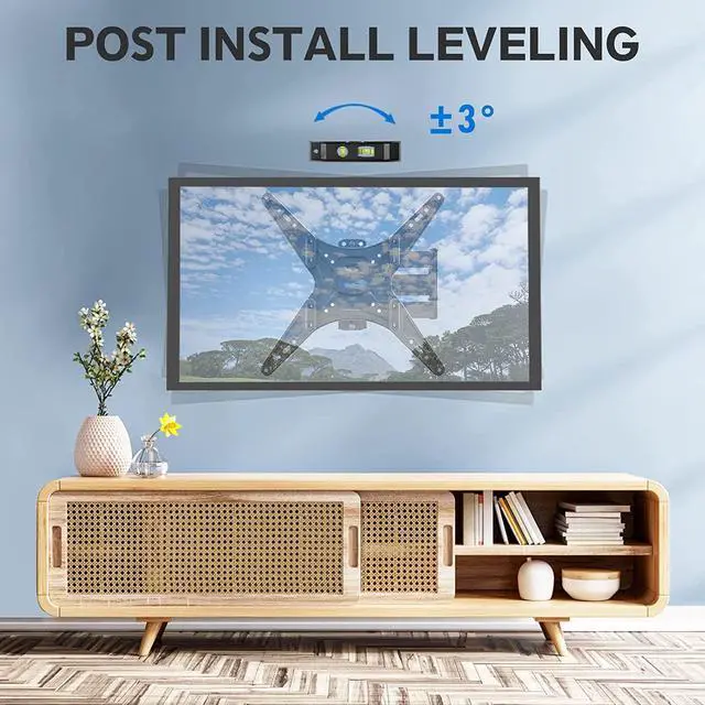 Alt view image 4 of 5 - MOUNTUP TV Wall Mount Full Motion Tilting TV Mount Bracket for Most 26-55 Inch Flat Curved TVs with Swivels Articulating Arms Max VESA 400X400mm and 88lbs Fits Single Stud MU0014