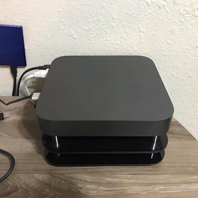 Alt view image 5 of 5 - Yoqanr Mac Mini Radiator Cooling Fan Wind Speed Enhancement Modified Double Deck Acrylic Chassis,Mini Radiator Overclock Base With 12cm Silent Fan