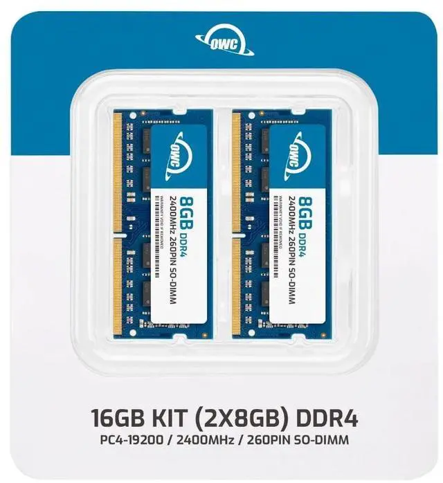 Alt view image 2 of 5 - OWC 16GB (2x8GB) DDR4 2400MHZ PC4-19200 CL17 1RX8 Non-ECC SODIMM 1.2V 260-pin Laptop Notebook Memory RAM Upgrade Module