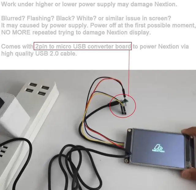 Alt view image 2 of 5 - DIYmalls Nextion Enhanced 2.4 inch HMI Display Resistive Touch Screen 5V TFT LCD 320x240 for Arduino ESP32 Board (NX3224K024)