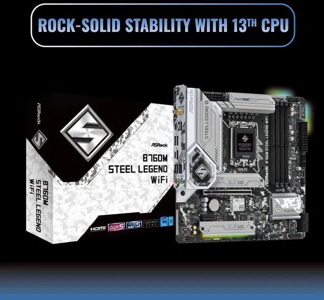 Asrock B760M Steel Legend WiFi　PCIe 5.0 ASRock > B760M Steel Legend WiFi