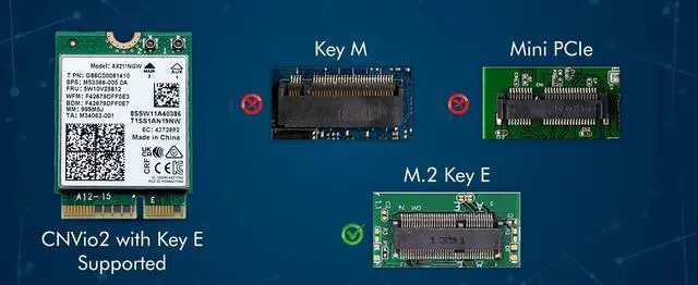 Alt view image 3 of 5 - Killer Series Intel AX1675i WiFi 6E Gaming Adapter Upgrade | CNVio2 M.2 Card | 2.4 Gbps for PCs | Bluetooth 5.3 Supported | Designed for Intel 11th Gen and Later CPUs